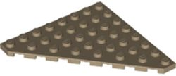 LEGO® los onderdeel Wig Plaat Donker Geelbruin 30504