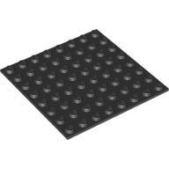 LEGO® los onderdeel Plaat Aangepast in kleur Zwart 79759c01