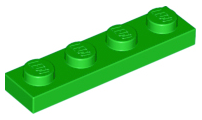 LEGO® los onderdeel Plaat Algemeen in kleur Fel Groen 3710