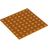 LEGO® los onderdeel Plaat Aangepast in kleur Oranje 79759c01