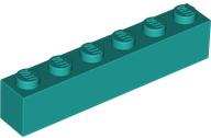 Plaatje in Gallery viewer laden, LEGO® los onderdeel Steen in kleur Donker Turkoois 3009