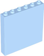 LEGO® los onderdeel Paneel in kleur Helder Lichtblauw 59349