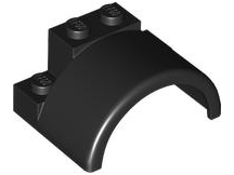 LEGO® los onderdeel Spatbord in kleur Zwart 1846