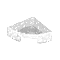 LEGO® los onderdeel Tegel Rond Glitter Doorzichtig 25269