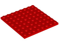 LEGO® los onderdeel Plaat Algemeen in kleur Rood 41539