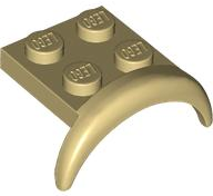 LEGO® los onderdeel Spatbord in kleur Geelbruin 49097