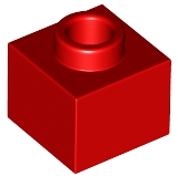 LEGO® los onderdeel Steen Aangepast in kleur Rood 86996