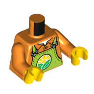 Plaatje in Gallery viewer laden, LEGO® los onderdeel Lijf met Motief Oranje 973pb4739c01