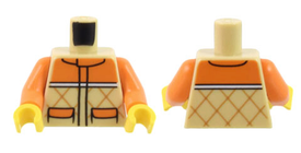 LEGO® los onderdeel Lijf met Motief Geelbruin 973pb4740c01