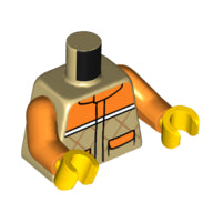 LEGO® los onderdeel Lijf met Motief Geelbruin 973pb4740c01