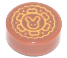 Plaatje in Gallery viewer laden, LEGO® Tegel Rond met Motief Donker Oranje 98138pb286