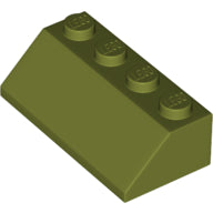 LEGO® los onderdeel Dakpan Algemeen in kleur Olijfgroen 3037