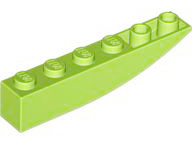 LEGO® los onderdeel Dakpan Gebogen in kleur Limoen 42023