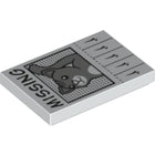 LEGO® los onderdeel Tegel met Motief in kleur Wit 26603pb216