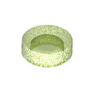 LEGO® los onderdeel Tegel Rond Doorzichtig groen opaal 98138