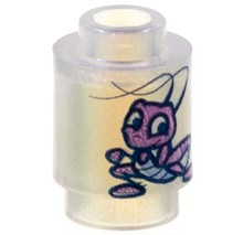 Plaatje in Gallery viewer laden, LEGO® onderdeel Steen Rond met Motief Satijn Wit 3062pb072