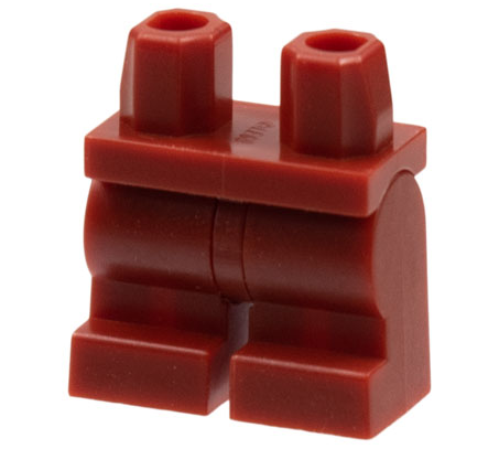 LEGO® los onderdeel Benen Aangepast Donkerrood 970cm00
