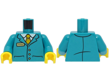 Plaatje in Gallery viewer laden, LEGO® onderdeel Lijf met Motief Donker Turkoois 973pb4785c01