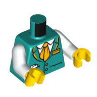 LEGO® onderdeel Lijf met Motief Donker Turkoois 973pb4786c01