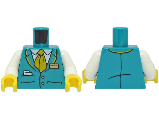 LEGO® onderdeel Lijf met Motief Donker Turkoois 973pb4786c01