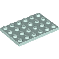 Plaatje in Gallery viewer laden, LEGO® los onderdeel Plaat Algemeen in kleur Licht Aqua 3032