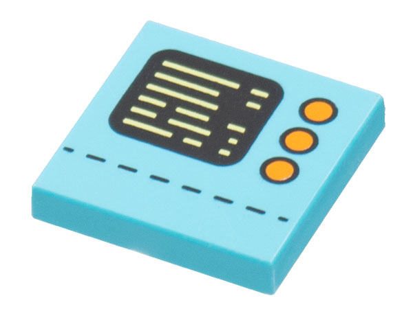 LEGO® Tegel met Motief Medium Azuurblauw 3068pb2045