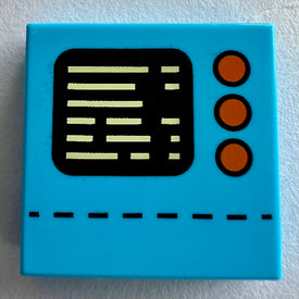 LEGO® Tegel met Motief Medium Azuurblauw 3068pb2045