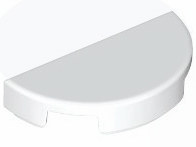 LEGO® los onderdeel Tegel Rond in kleur Wit 1748