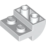 LEGO® los onderdeel Dakpan Gebogen in kleur Wit 1750