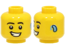 Plaatje in Gallery viewer laden, LEGO® los onderdeel Hoofd in kleur Geel 3626pb3081