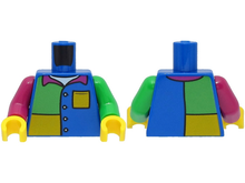 Plaatje in Gallery viewer laden, LEGO® los onderdeel Lijf met Motief Blauw 973pb4787c01