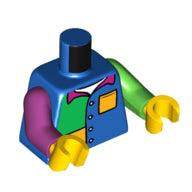 LEGO® los onderdeel Lijf met Motief Blauw 973pb4787c01