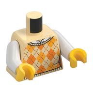 Plaatje in Gallery viewer laden, LEGO® los onderdeel Lijf met Motief Geelbruin 973pb4858c01