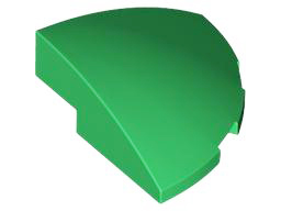 LEGO® los onderdeel Dakpan Gebogen in kleur Groen 76797