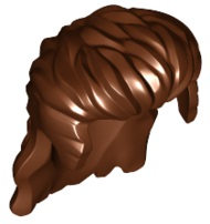 Plaatje in Gallery viewer laden, LEGO® los onderdeel Haar in kleur Roodachtig Bruin 24072