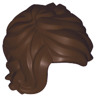 Plaatje in Gallery viewer laden, LEGO® los onderdeel Haar in kleur Donker Bruin 25409