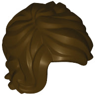 Plaatje in Gallery viewer laden, LEGO® los onderdeel Haar in kleur Donker Bruin 25409