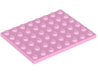LEGO® los onderdeel Plaat Algemeen in kleur Fel Roze 3036