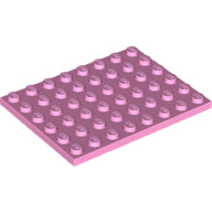 LEGO® los onderdeel Plaat Algemeen in kleur Fel Roze 3036