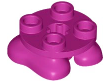 LEGO® los onderdeel Benen Aangepast in kleur Magenta 66858