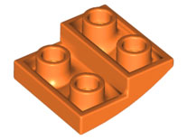 LEGO® los onderdeel Dakpan Gebogen in kleur Oranje 32803