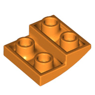 Plaatje in Gallery viewer laden, LEGO® los onderdeel Dakpan Gebogen in kleur Oranje 32803