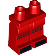 Plaatje in Gallery viewer laden, LEGO® los onderdeel Benen met Motief Rood 970c00pb1445