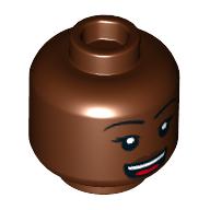 Plaatje in Gallery viewer laden, LEGO® los onderdeel Hoofd Roodachtig Bruin 3626pb3175