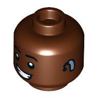 LEGO® los onderdeel Hoofd Roodachtig Bruin 3626cpb3156
