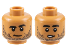 Plaatje in Gallery viewer laden, LEGO® los onderdeel Hoofd in kleur Medium Noga 3626pb3157