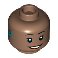 LEGO® los onderdeel Hoofd in kleur Licht Bruin 3626cpb3166