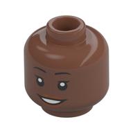 Plaatje in Gallery viewer laden, LEGO® los onderdeel Hoofd in kleur Medium Bruin 3626pb3166