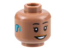 Plaatje in Gallery viewer laden, LEGO® los onderdeel Hoofd in kleur Medium Bruin 3626pb3166