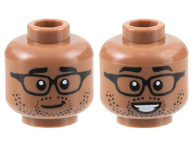 LEGO® los onderdeel Hoofd in kleur Licht Bruin 3626cpb3154